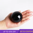 50 мм Редкий Натуральный Черный обсидиан кварцевый хрустальный камень шар с подставкой Восстанавливающий камень рейки Сфера минеральный камень фэн-шуй Декор