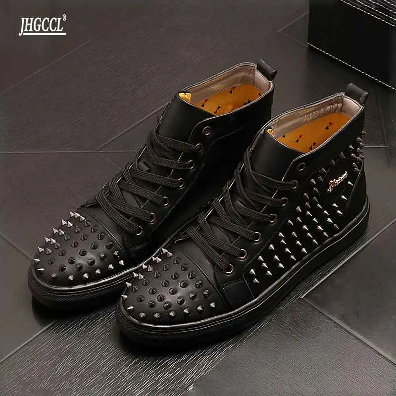 Новое поступление роскошные мужские красные ранние туфли на шнуровке с высоким