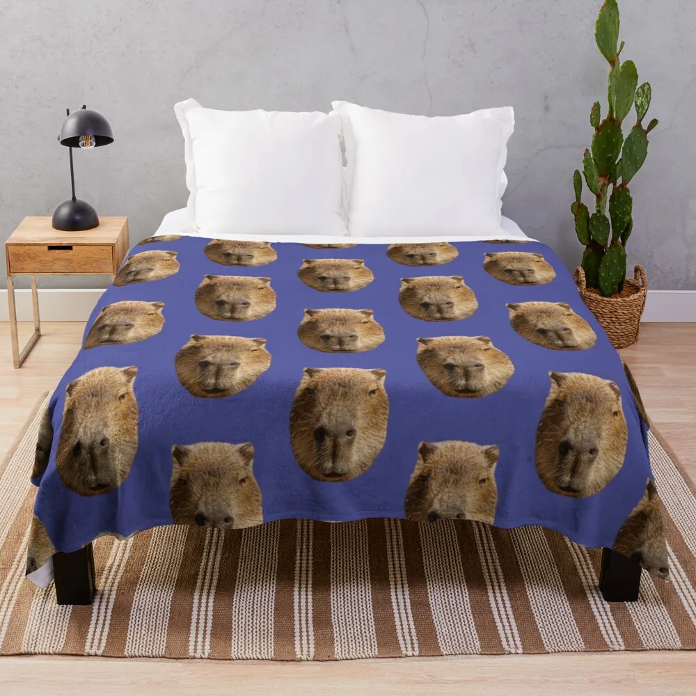 

Capybara face Throw Blanket Heavy Blanket