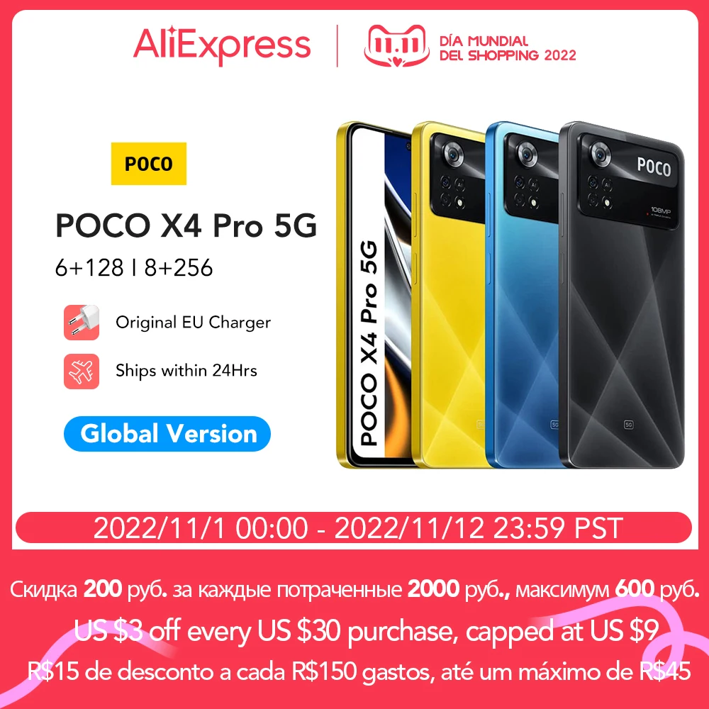 Kup POCO X4 Pro 5G Wersja Globalna | 8GB 256GB | 6GB 128GB | 108MP Potrójna Kamera | 120Hz AMOLED | 67W Turbo ładowanie | Oryginał | Nowy
