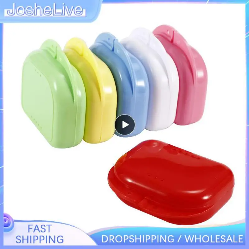 

1~40PCS Colors Fake Teeth Orthodontic Case Retainer Mouth Guard Denture Storage Plastic Box Oral Hygiene Supplies