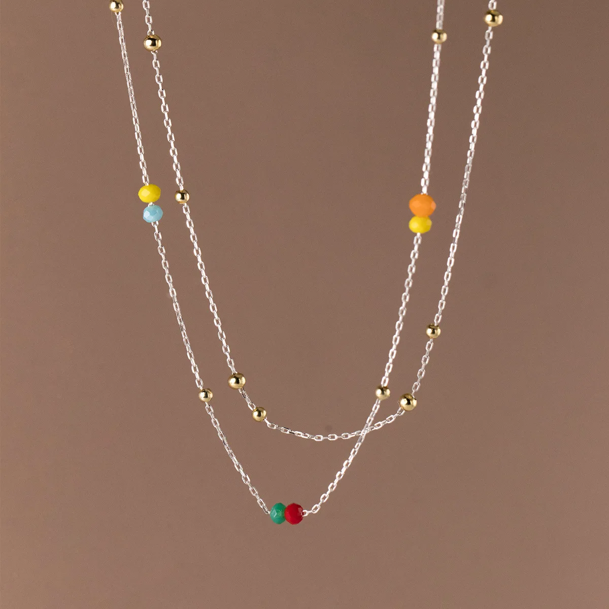 

Ожерелье женское из серебра 925 пробы с простым кулоном