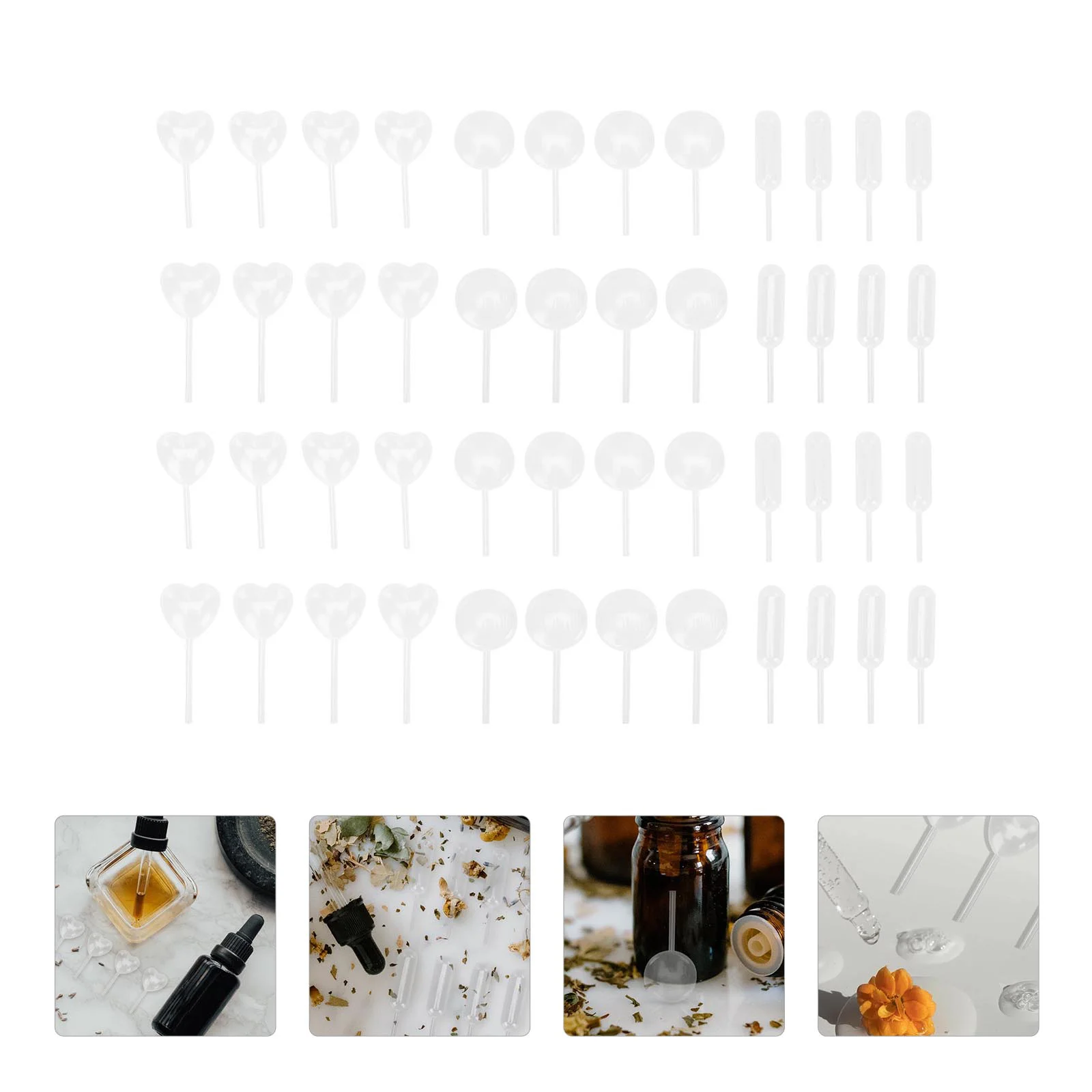 

60Pcs Plastic Droppers Cake Jam Tools Baking Shop DIY Supplies for Using