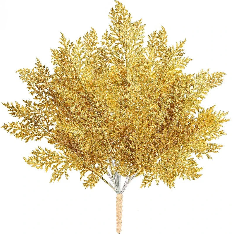 

Искусственные золотые сосновые ветки