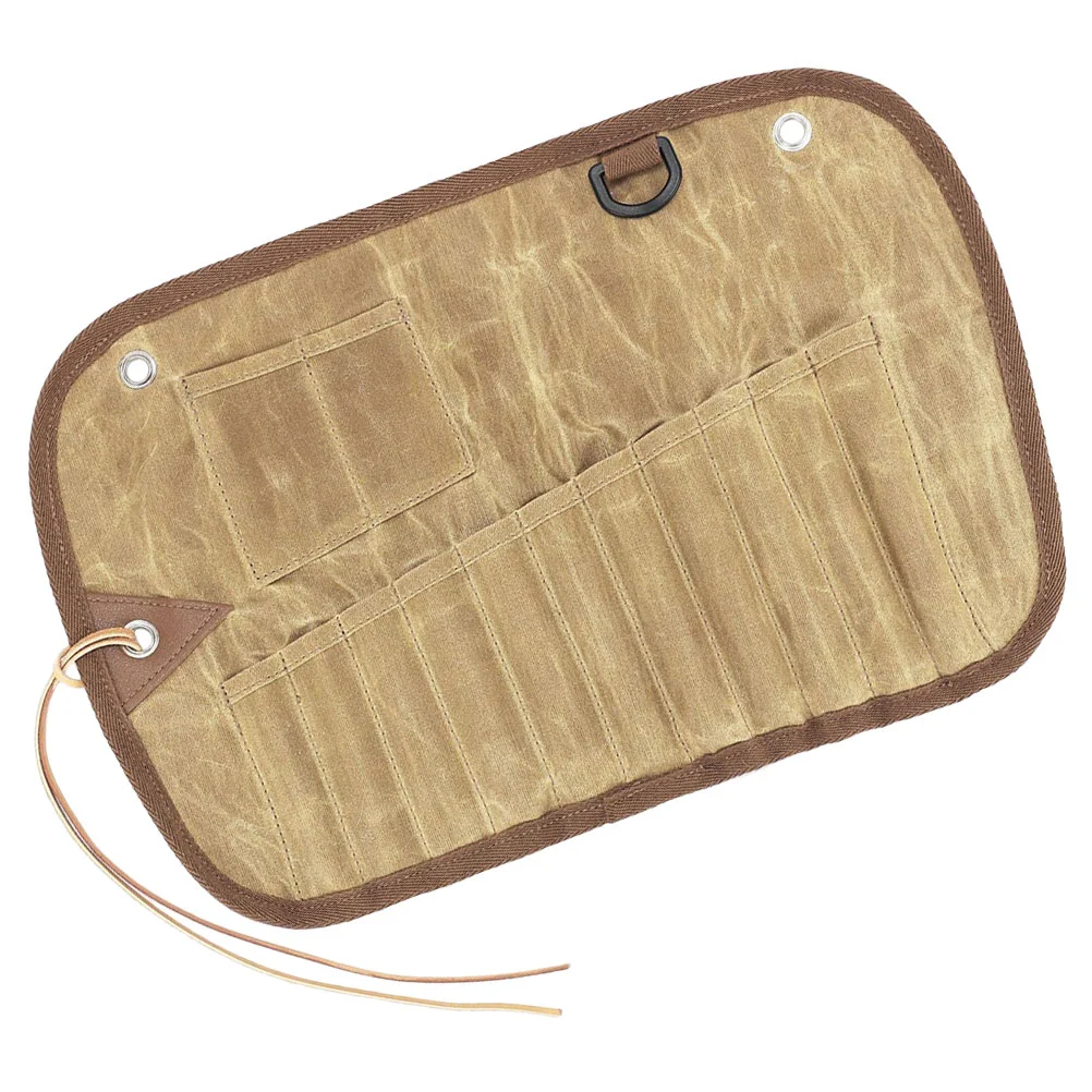 

Cutlery Storage Bag Camping Pouch Picnic Hanging Flatware Tableware Canvas Outdoor Dinnerware