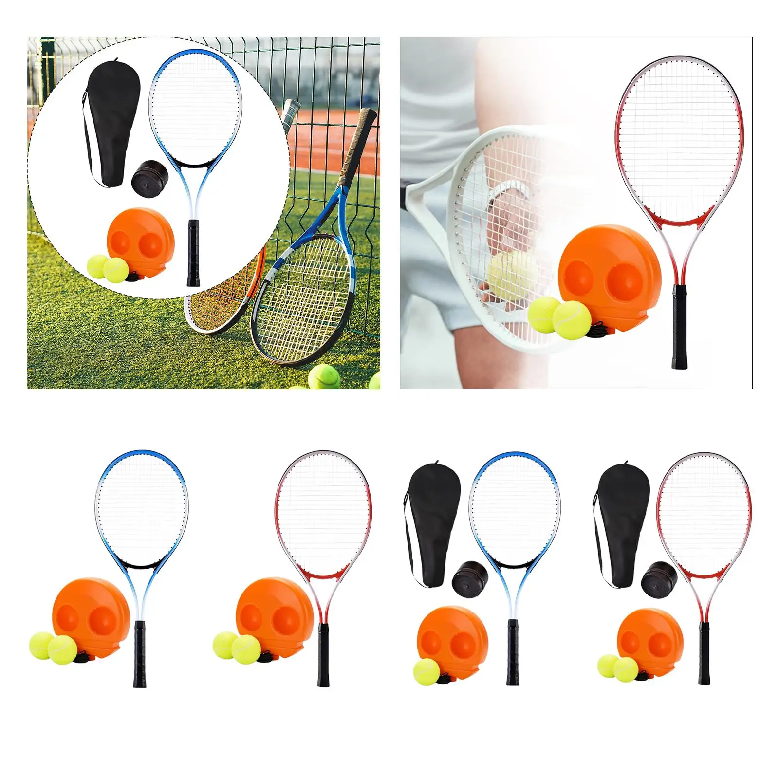 Соло-тренировочный тренажер для тенниса Соло-тренировочная помощь портативный