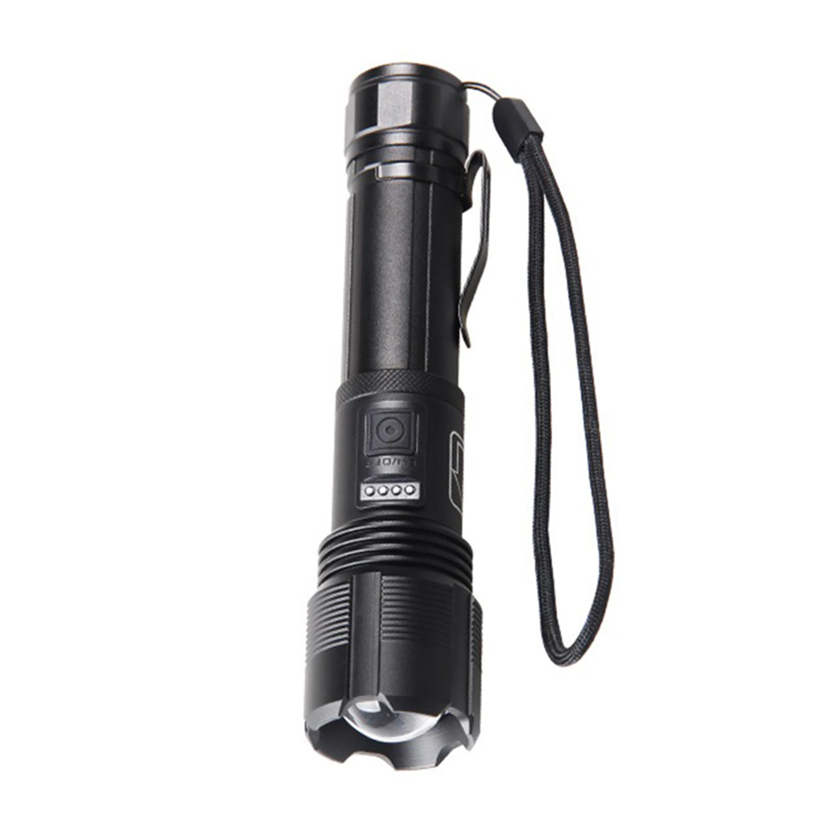 Tybe-C USB Rechargeable Flashlight with Power Display Aluminum Alloy Shell Design for Camping Hiking Running