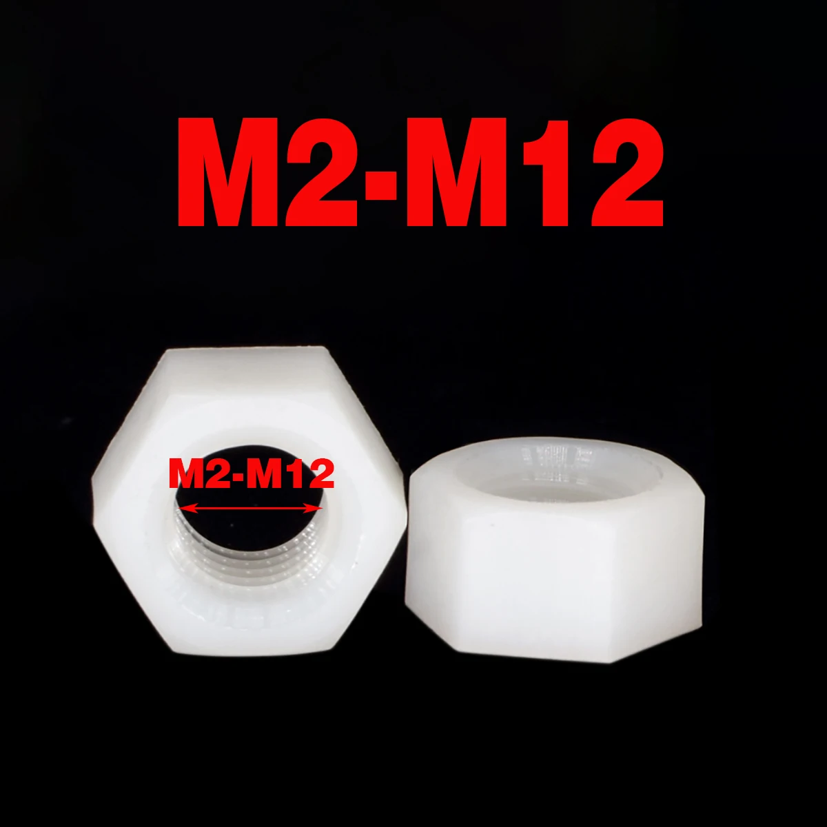 

White Nylon Hexagon Nut / Plastic Screw Cap Screw Female M2-M12