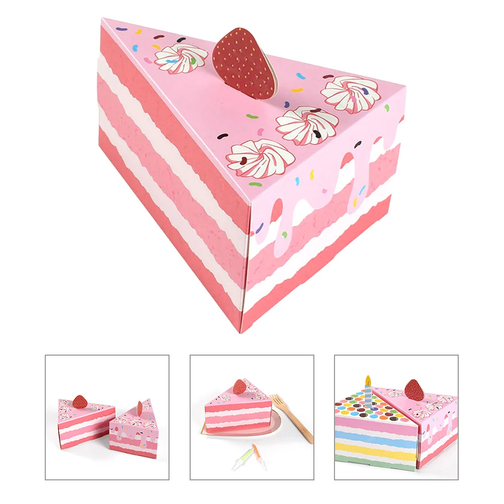 

20 Pcs Set The Table Cake Gift Box Wedding Favors Slice Container Paper Storage Containers
