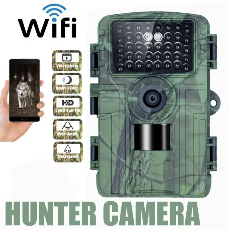 

Наружная фотоловушка, Wi-Fi приложение, 32 МП, 4K HD, игровая камера ночного видения, активация движением, водонепроницаемая фотокамера для охоты,...