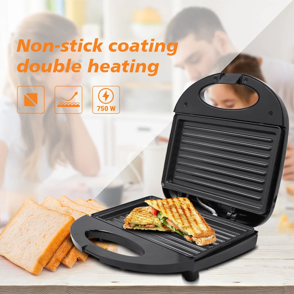 

Multi-functional Toaster Light Food Breakfast Sandwich Machine Double Side Heating Steak Cutter Barbecue Plate