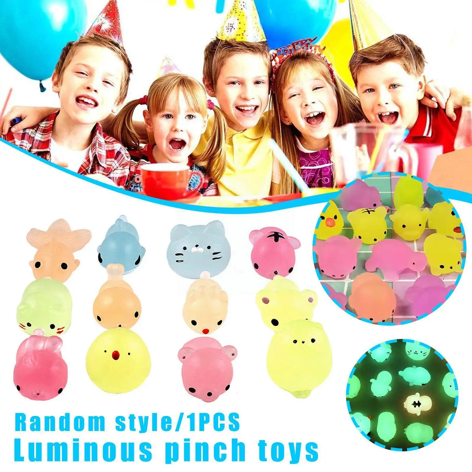 

Glowing Light Fidget Squishy Animal Squeeze Toys Decompression Toy Bubble Cat Ball Stress Relief Toy Gift For Kids V4U5