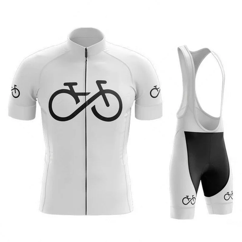 

New white summer quick dry Cycling Jersey Set Short Sleeve for Men Bike Cycling Jersey Set Bicycle Pro Team Cycling Clothing