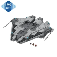 moc game dangerouselite spaceship krait mkii building blocks set military fighter airship model bricks toys for children gifts