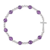 new trend silver rosary cross bracelet religious classic bracelet church banquet jewelry accessories