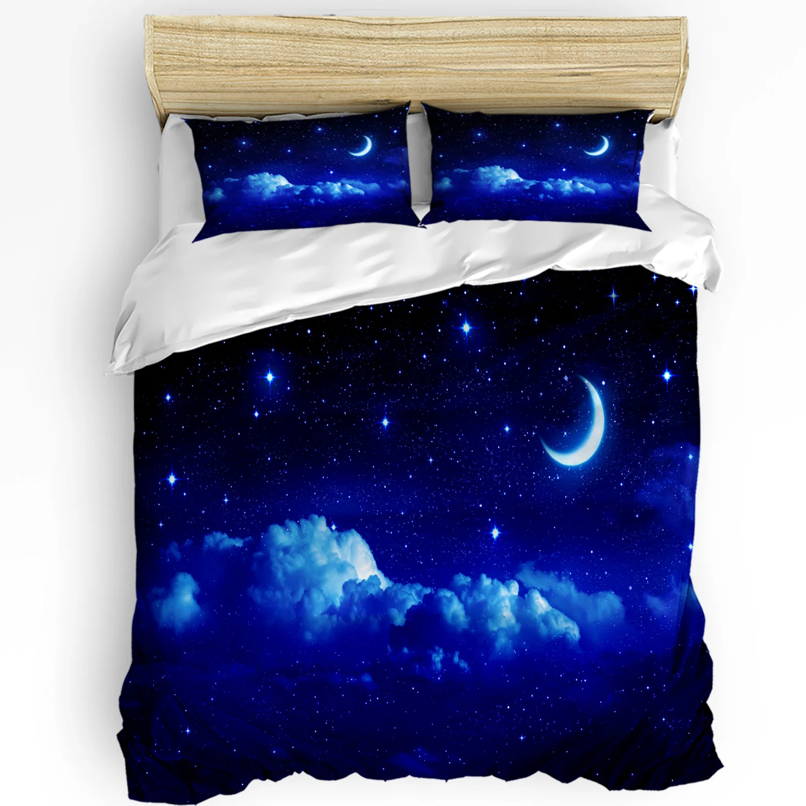 

Night Sky Star Printed Comfort Duvet Cover Pillow Case Home Textile Quilt Cover Boy Kid Teen Girl Luxury 3pcs Bedding Set