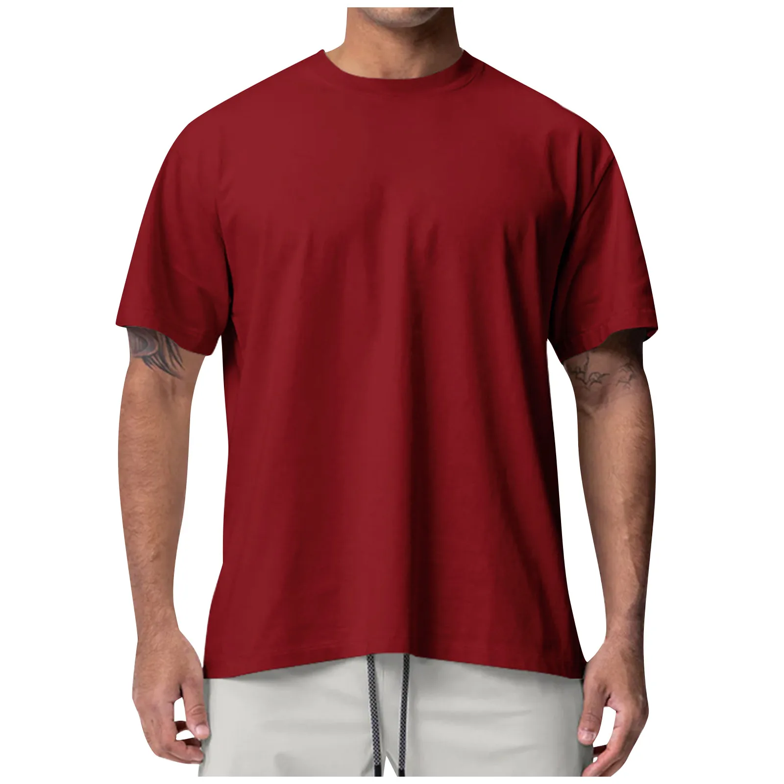 

Футболка мужская летняя базовая с V-образным вырезом и коротким рукавом