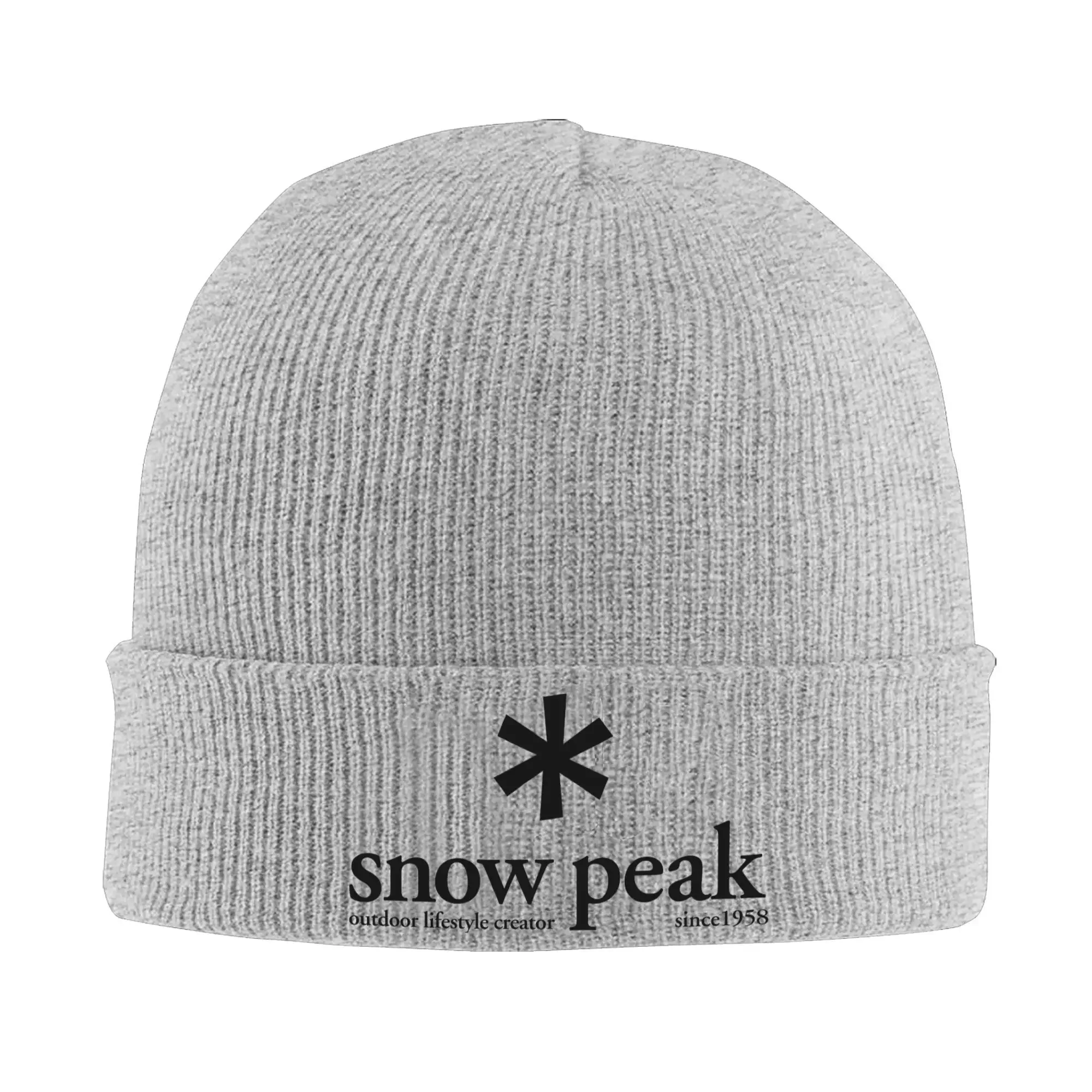 Спортивная вязаная шапка Snow Peaks женская и мужская осенне-зимние шапки акриловые в