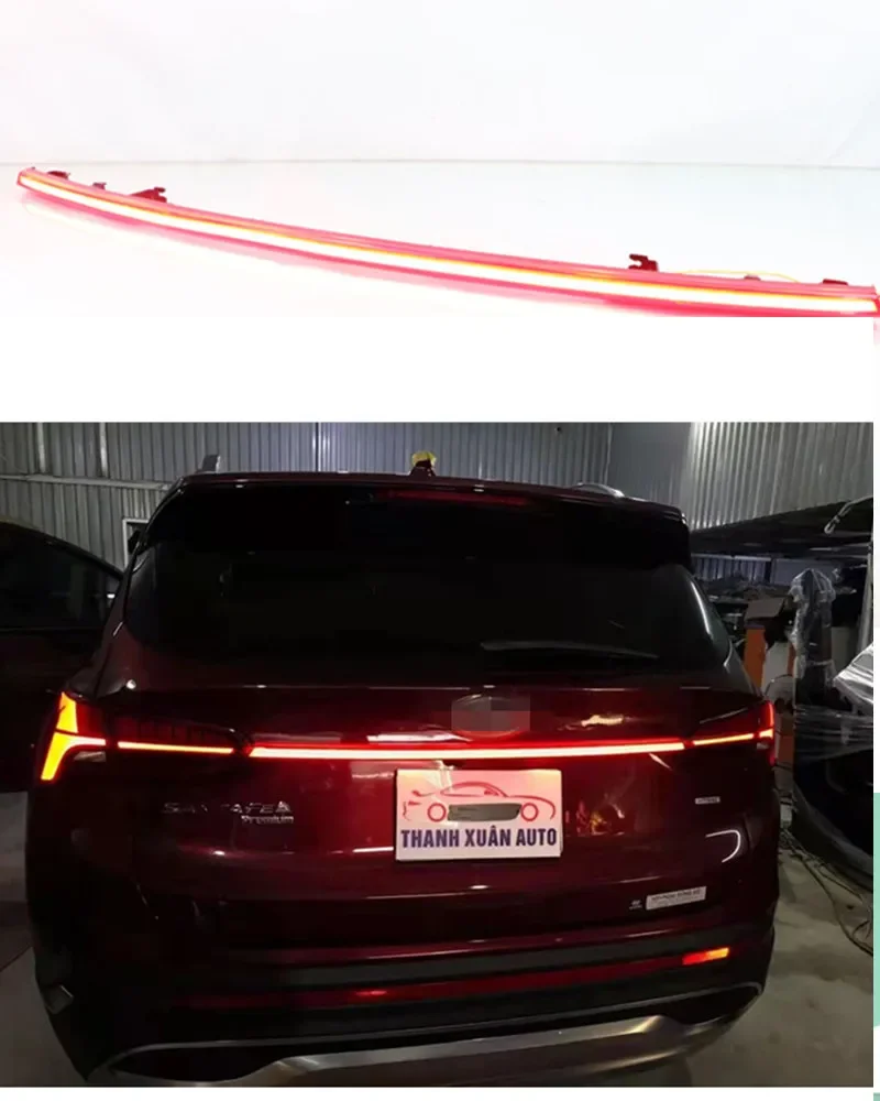 Изготовление на заказ для Hyundai Santa Fe 2021 2022 мигающий задний фонарь с потоком
