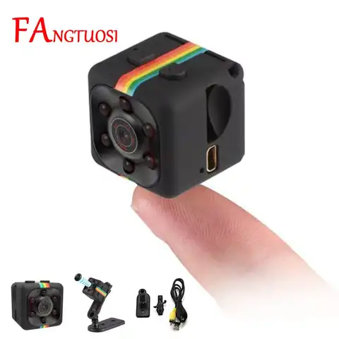 Мини HD камера FANGTUOSI SQ11, 1080p, датчик ночного зрения, видеорегистратор движения, цифровая микро камера, спортивный регистратор, маленькая видео...