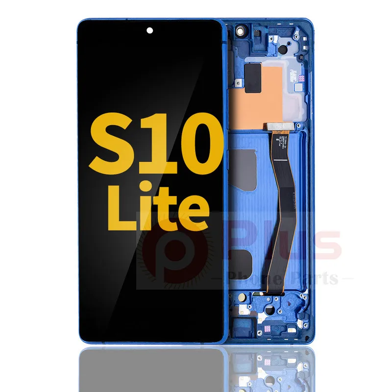 

AMOLED дисплей с рамкой для замены для Samsung Galaxy S10 Lite (Восстановленный) (Синяя призма)