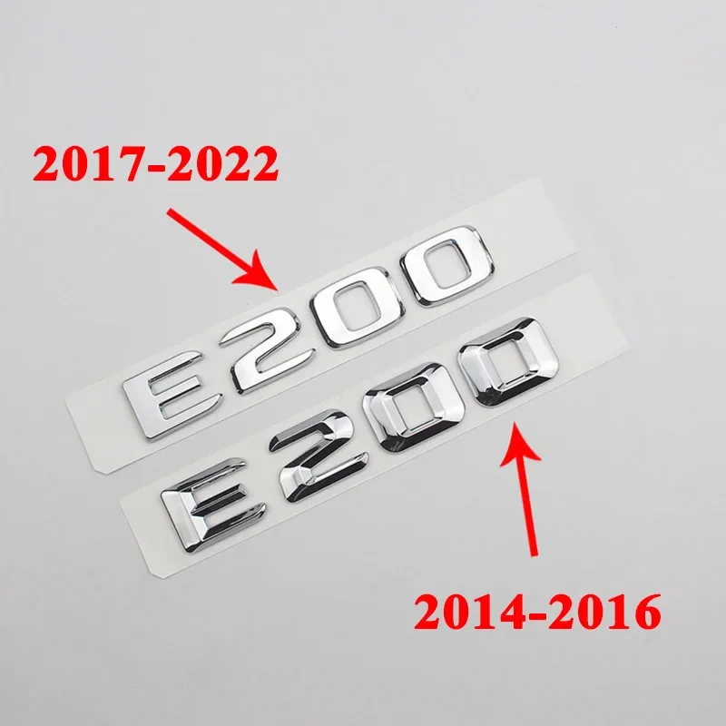 3D ABS хромированные серебряные буквы для автомобильных наклеек E200 E220 E260 E270 E300 E320 W212