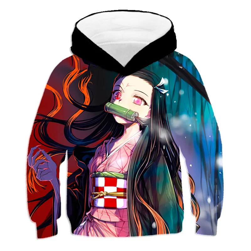 

Kids clothes Fall Demon Slayer Kimetsu No Yaiba Boys Girls Casual Hoodies Thin Polyester 3d Print Anime Unisex Harajuku pullover