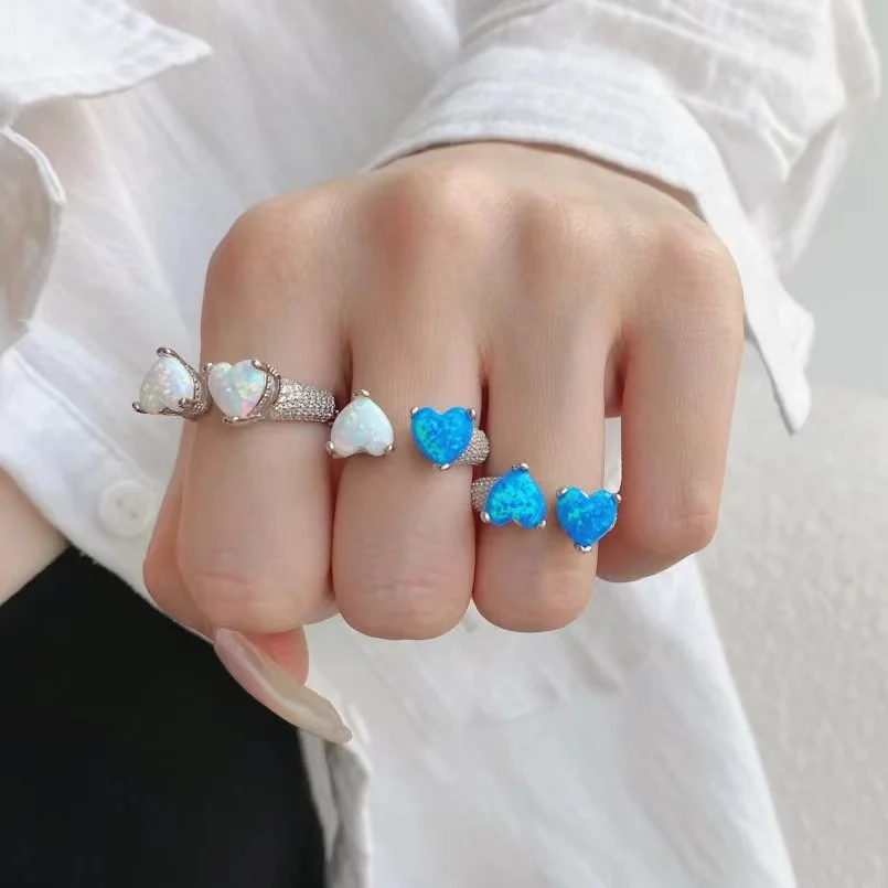 

Высококачественные ювелирные изделия, серебряное кольцо S925 для женщин со стандартным роскошным и стильным ощущением, нишевой дизайн, австралийское кольцо с опалом,