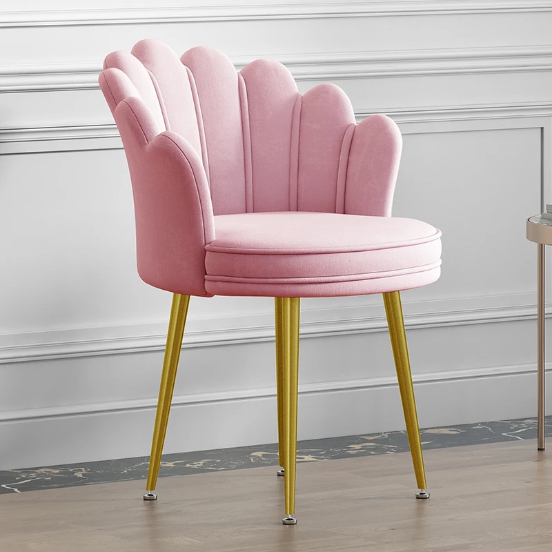 

Balcony Weddings Pink Dining Chairs Gold Legs Comfortable Waiting Dining Chairs Live Room Feeding Relax Muebles Home Decoration
