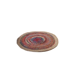 rug jute cotton natural braided style reversible modern rug rustic look rug