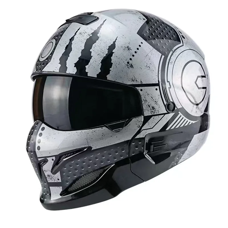 Мотоциклетный шлем в стиле ретро для взрослых модульный классический защитный
