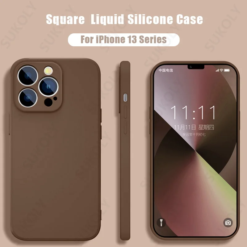 Liquid Silicone Soft Case For iPhone 13 12 11 Pro Max 7 8 Plus SE 2020 Luxury Thin Candy Color Cover For iPhone X XS 11 XR Coque