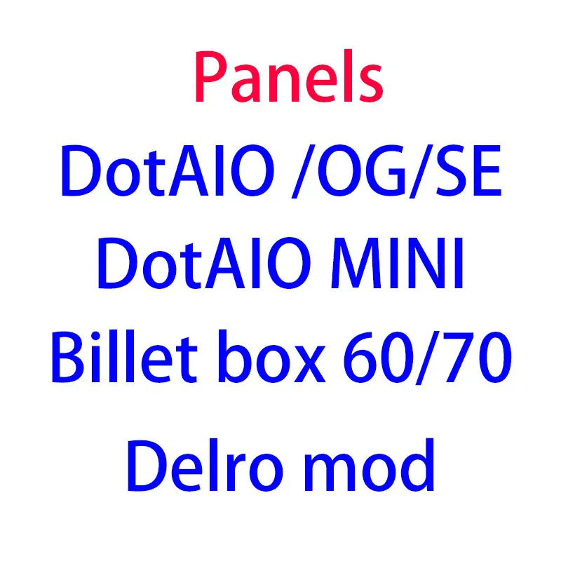 

ETU clear Panels for DotMod DotAIO v2 OG SE mini sxk Delro Billet box mod 60 /70W Pedley Replacement out Door Doors Panel light