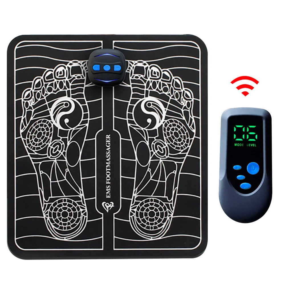 

Electric Foot Massager Pad EMS Feet Muscle Stimulator Mat Microcurrent TENS Acupuncture Physiotherapy Improve Blood Circulation