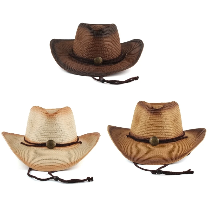 

Western Straw Cowboy Hat Straw Western Hat Men Tavel Hat Outsider Hat Straw Hat DropShip