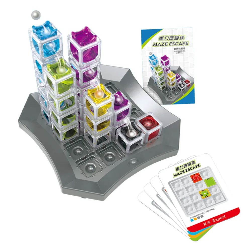 Фото Игрушка для побега в пинбол, игрушка для бега, мозга, STEM игрушки для детей, гравитационная логическая игра, детская фокусировка, тренировка мышления, настольная игра №1