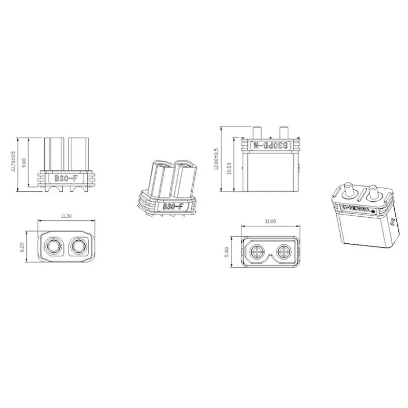 15A B30 Модель самолета Вилка Гоночный RC Разъем для аккумулятора Сильноточный дрон