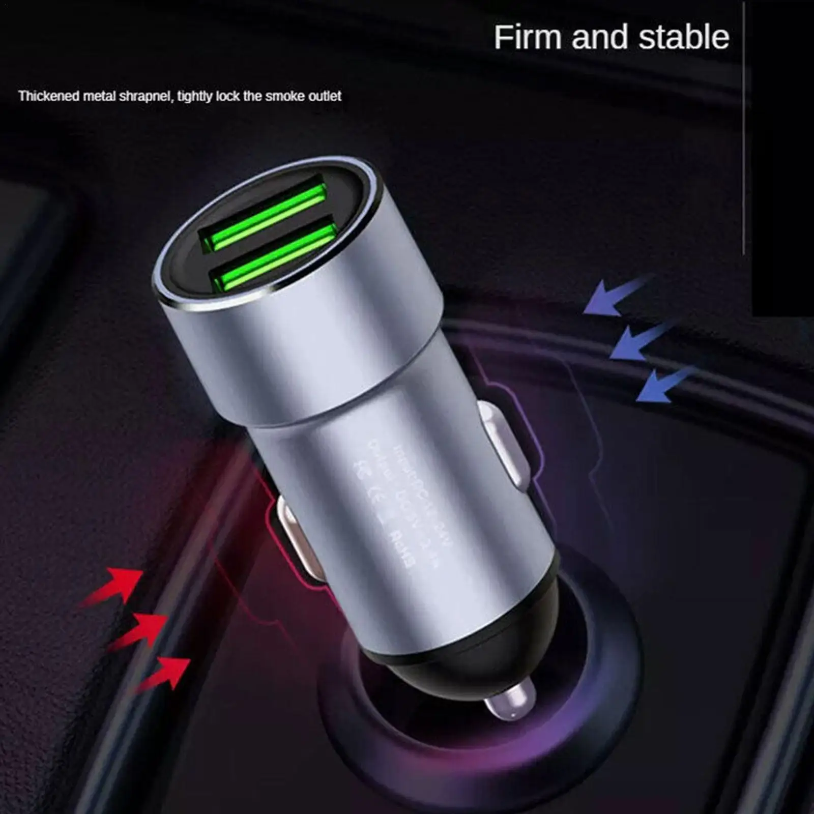

Автомобильное зарядное устройство с двумя USB-портами, 5 В, 3,1 А