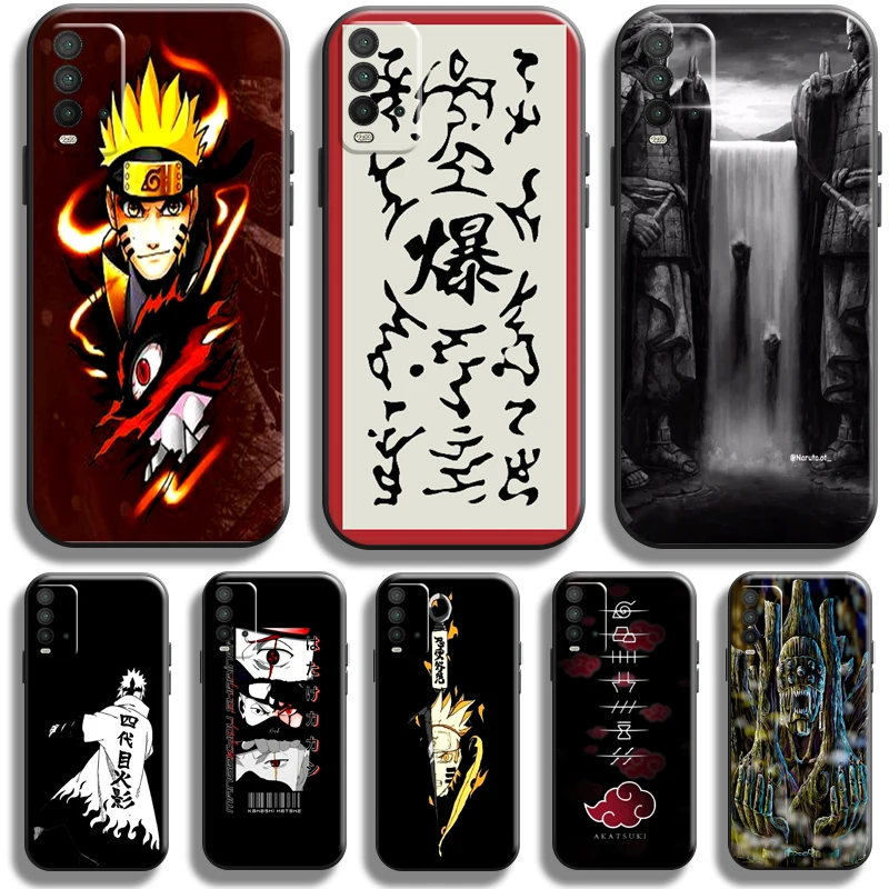 

NARUTO Akatsuki Logo Phone Case For Xiaomi Redmi Note 10 10T 10S 9 9S 9T 5G 8 8T Pro Redmi 10 9 9A 9T 9C 8 8A Liquid Silicon