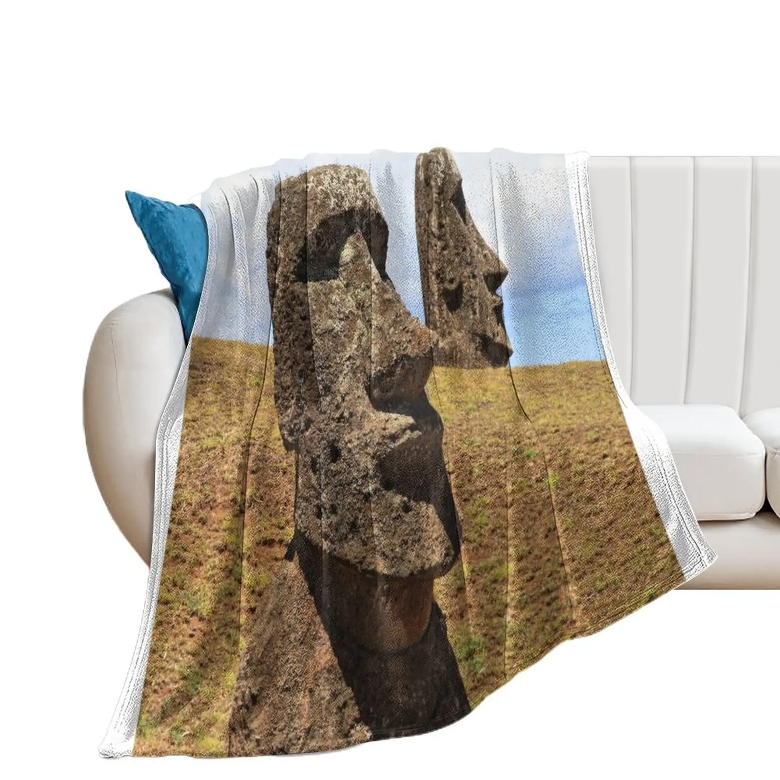 Утяжеленное одеяло Moais at Rano рараракуку-Рапа-нои-Пасхальный остров теплое для зимы