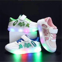 0 8 years baby and toddler girls pink luminous skate shoes infant light up anti slip shoes mesh kids shoes led boys sneakers