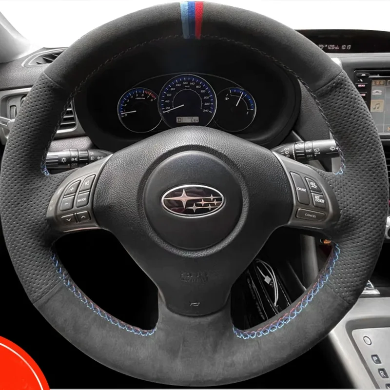 

Custom Hand-stitched Interior Non-slip Suede Car Steering Wheel Cover For Subaru Forester 2008-2012 Impreza 2008-2011 Legacy