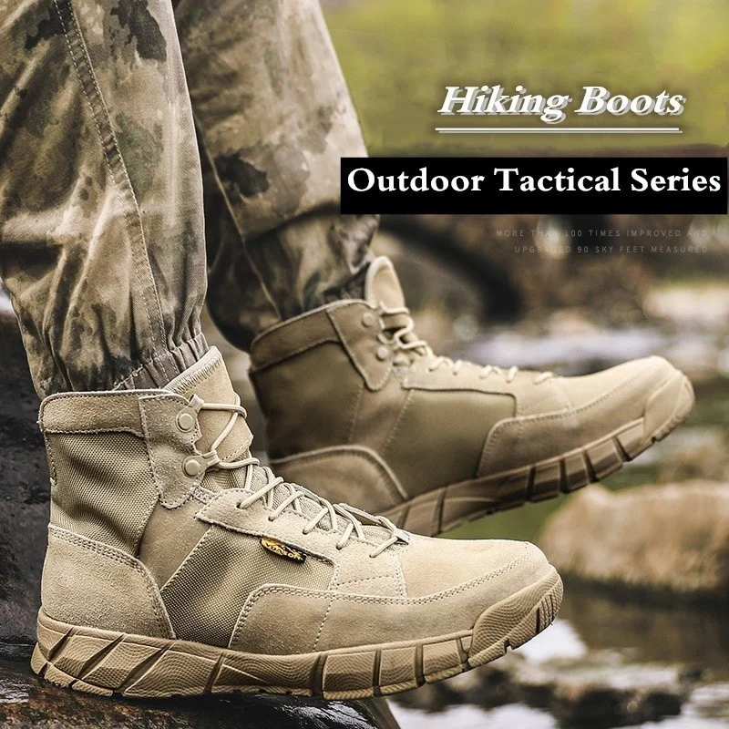 

Ultra Light Outdoor Climbing Non-slip High Shoes Men's Desert Military Boot Hiking Hunt Army Fan Training Combat Tactical Boots