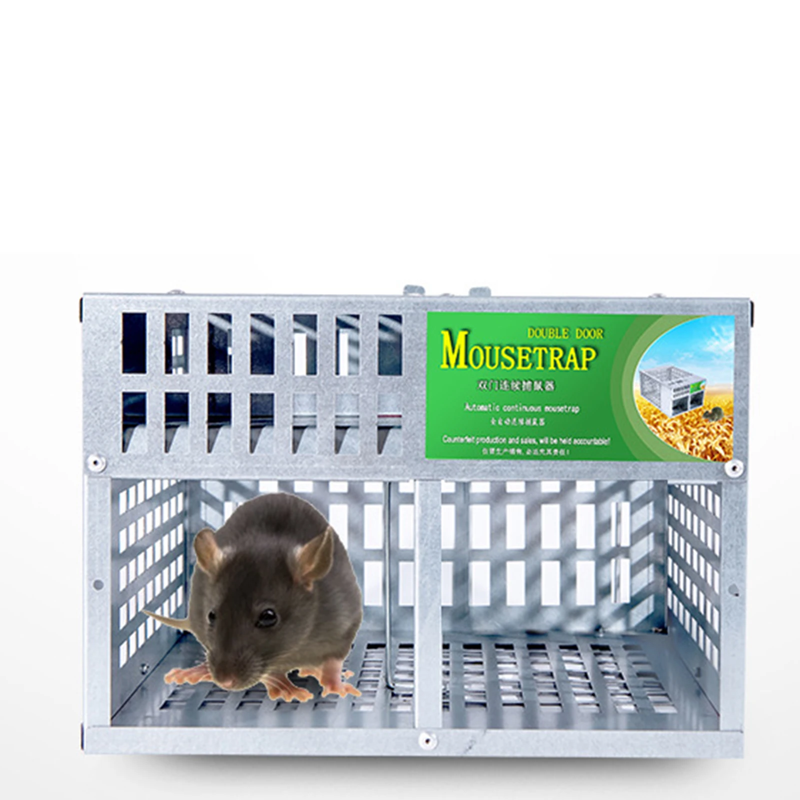 

Mouse Trap Double Door Automatic Continuous Mouse Trap Reusable Rat Cage Rodents Catcher For Home Restaurant