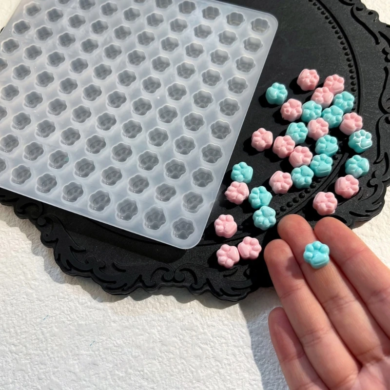 

Handmade Mini Cat Paw Shape Wax Seal Stamp Silicone Mold for DIY Craft Adhesive Waxing Cards Envelope Mould Making Tool Supply