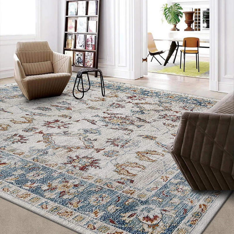 

American Vintage Living Room Carpet Retro Persian Bedroom Carpet Home Soft Area Rugs Decorative Floor Mat Parlor Carpet