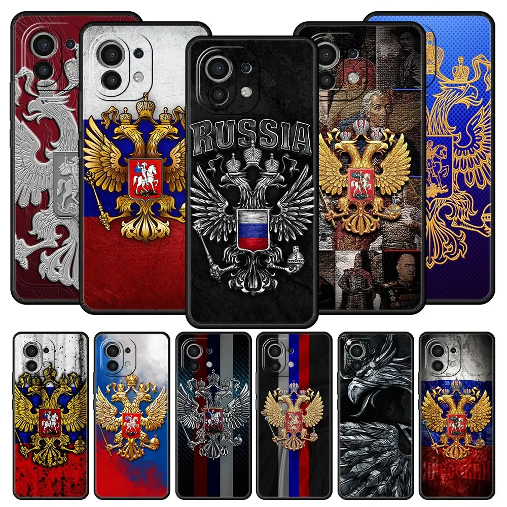 

Phone Case For Xiaomi Poco X4 X3 NFC F3 F4 M3 M4 Mi Note 12T 10 11 Ultra 11T 13 Pro 10T 12 Lite 9T Russia Russian Flags Emblem