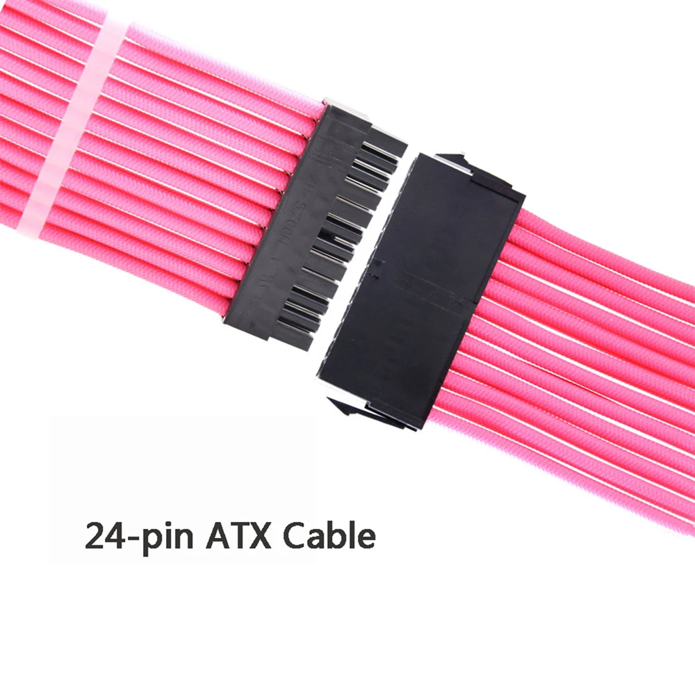 Компьютерный ПК чехол PSU ATX 24Pin Удлинительный кабель 18AWG GPU 8Pin/CPU 8Pin комплекты