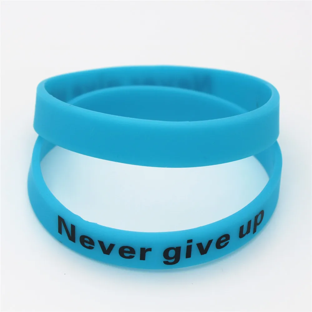 1 шт. никогда не сдавайся светящийся в темноте силиконовый резиновый эластичный