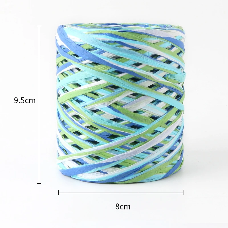 200 м/рулон цветной веревка из рафии экологически чистый Плетеный ручной работы